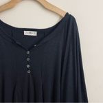 Natural Life  Oversized Tunic Dress One Size Long Sleeve Button Front Photo 2