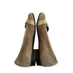 Attilio Giusti Leombruni AGL Taupe Suede Penny Loafers Flats Size 37 6.5 US Tan Photo 8