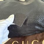 Gucci Authentic  Black Large Leather Bamboo Bar Tote/Shoulder Bag Photo 7