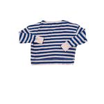OFFLINE by Aerie Striped Waffle Knit Crop Top Long‎ Sleeve Navy Pink Casual M/M Blue Size M Photo 2