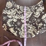 Baggallini  Floral Crossbody Bag Brown and Cream Nylon Blue Lining Pockets Zipper Photo 11