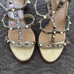 Valentino Garavani Rockstud Caged 90mm Block Heel Sandals Silver Leather Size 39 Photo 4