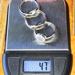 Natural Tanzanite Sterling Silver Ring Set Size 9 Photo 9