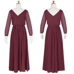 Azazie Angelica Bridesmaid Dress in Cabernet Sz XS Photo 3