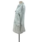 ZARA Denim Short Mini Dress Light Wash Blue Long Sleeves Coverall Size Large Photo 5