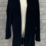 Chenault Textured Black Knit Open Cardigan Size XL Photo 0