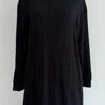 Majestic Filatures Sweatshirt Women 4 Large Black Hooded Deluxe Teeshirt Sweater Photo 0