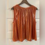 Molly Bracken  Shimmery Sleeveless Top Copper Orange Size S Photo 7
