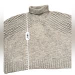 Free People Bradley Textured Popcorn Knit Turtleneck Sweater in Light Grey Sz XS Photo 9