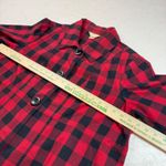 cj banks Women's 2X Red Black Buffalo Plaid Button Front Jacket Cotton Blend Photo 2