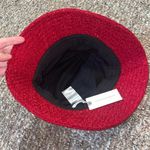 Anthropologie Womens New  Embellished Red Bucket Hat Photo 2