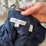 Veronica Beard  Aldana Embossed Halter Midi Blue Dress Photo 9