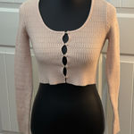 LA Hearts Pac Sun Pink Button‎ Front Pointelle Cardigan Cropped Women's Size S Photo 0