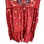 Mi Ami Embroidered Lace Swing Dress L Mini Sleeveless Tiered Flowy Bohemian Brown Size L Photo 5