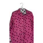 Tizzie Womens Shirt Dogs All Over Print Long‎ Sleeve Button Up Top Pink Small Photo 3