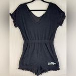 Wildfox Terry Cloth Jumpsuit Swim Coverup Fringe Hem Size Medium Boho Western Photo 2