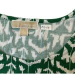 Michael Kors  Green & White Stretch Long Top Shirt Tunic Women Sz Large | 15-175 Photo 6