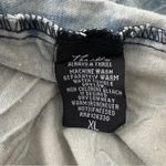 Vintage THRILL Lightweight Acid Wash Denim Duster Fringe Edges Hippie Festival Blue Size XL Photo 10