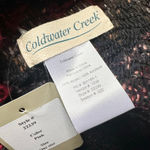 Coldwater Creek  NWT 22239 Pullover Fringe Zig Zag Open Knit Poncho One Size Photo 3