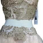 Dave and Johnny Dave‎ & Johnny Gold and Cream Mini Dress Photo 5