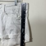 Mudd Juniors White Jeans Shorts Size 9 Rolled Hem Stretch Cotton Summer Casual Photo 3