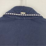 St. John  Sport by Marie Gray Black Zip Up Bomber Jacket White Stitching Trim P Photo 4