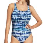 Speedo Bright Cobalt Tie Dye Tank One Piece Swimsuit Size Medium Photo 0