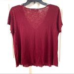 Urban Outfitters  burgundy V neck short sleeved top Photo 2