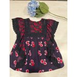 Sea New York Floral Silk top Crochet Trim Size 4 like‎ new Blue Photo 6