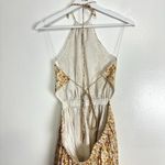 SIGNIFICANT OTHER Cara Floral Print Halter Neck Maxi Dress in Rosale Print US 10 Yellow Photo 11