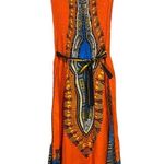 Long Orange Dress Bohemian Pattern Detail Women’s One Size Lightweight Design! Photo 1