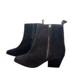 NWT HOUSE OF HARLOW DARK BROWN SUEDE/LEATHER ANKLE BOOTS Size 9.5 Photo 3