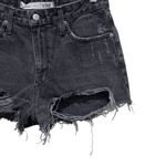 Lovers + Friends Jack High Rise Denim Shorts Distressed Black Size 29 Photo 4