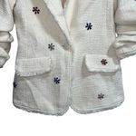 Cinq à Sept NEW NWT Cinq A Sept Khloe Floral Bead Boucle Blazer Jacket In Gardenia Off White Photo 5