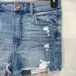 American Eagle  women's light wash curvy hi-rise shortie distressed ripped shorts Photo 1