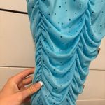 Lucy in the Sky Blue Ruched Sequin Mini Dress Photo 6