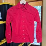 J. Crew Factory Store Fitted Vibrant Red Long Sleeve Shirt Size Small Photo 1