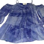 Rory Beca  100% Silk Mini Dress With Cold Shoulder Sleeve Beachy Boho xs Photo 1