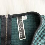 Julian Taylor Green and Black Houndstooth MIDI Dress Photo 4