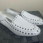 Bleecker and Bond  White Arianna Loafers Women's Size 9 Studded Leather RockN'Roll Photo 0