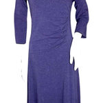 Kuhl Dress Women Medium Purple Salza Midi Organic Jersey Knit Minimal Feminine Photo 0