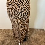 Nasty Gal 14. Zebra Print Cowl Neck Swim Coverup - Brown and Black Size 6 Photo 5