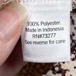 Nine West Blouse Womens Medium Brown Snake Print Button Front Long Sleeve Top Photo 4