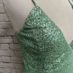 Lulus Green Sequin Mini Dress Spaghetti Strap Cocktail Photo 6