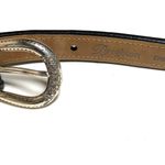 Brighton Horsebit Old Money Black Croc Print Belt Silver Western Style Photo 7