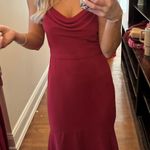 Azazie Burgundy Bridesmaid Dress Photo 2