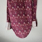 Field Womens Shirt M Made in England Peacock Print‎ Cotton Retro Long Sleeve Size M Photo 9