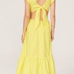 MARISSA WEBB COLLECTIVE Yellow Poplin Hourglass Waist Cutout Midi Dress Size 4 Photo 1
