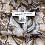 American Eagle  Brown Floral Boho Shawl Cape Bohemian Kimono Wrap ~ LARGE / XL Photo 4