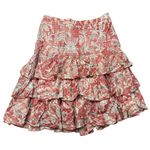 Lauren Jeans Co. Ralph Lauren Tiered Ruffle Skirt Size 8 Pink and Blue Floral Photo 0
